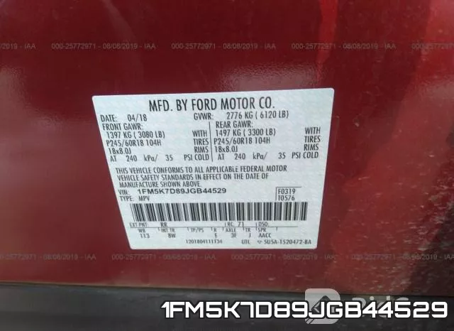 1FM5K7D89JGB44529 фото 10