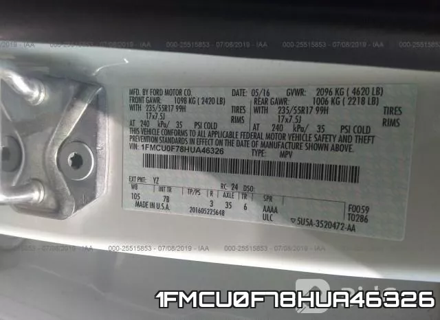 1FMCU0F78HUA46326 фото 10