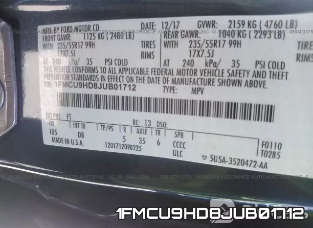 1FMCU9HD8JUB01712 фото 10