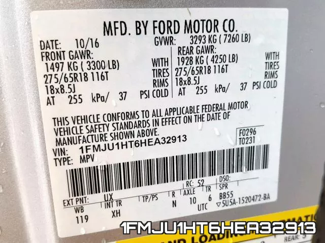 1FMJU1HT6HEA32913 фото 2