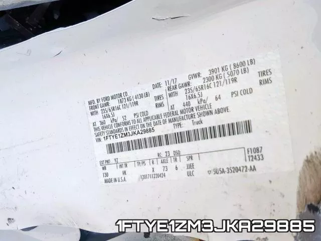 1FTYE1ZM3JKA29885 фото 2