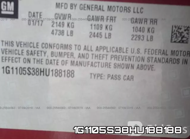 1G1105S38HU188188 фото 10