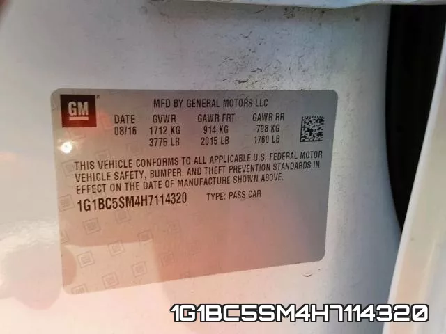 1G1BC5SM4H7114320 фото 2