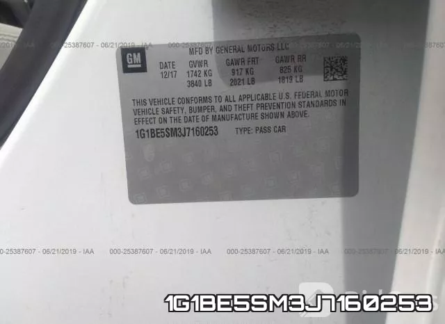 1G1BE5SM3J7160253 фото 10