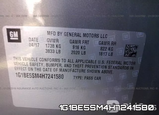 1G1BE5SM4H7241580 фото 10