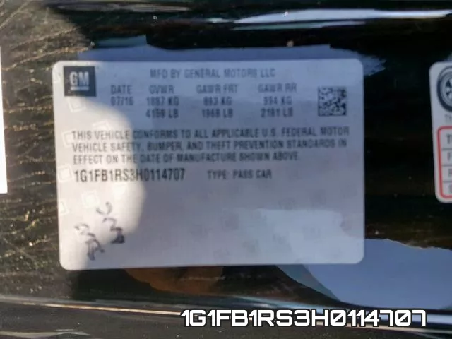 1G1FB1RS3H0114707 фото 2