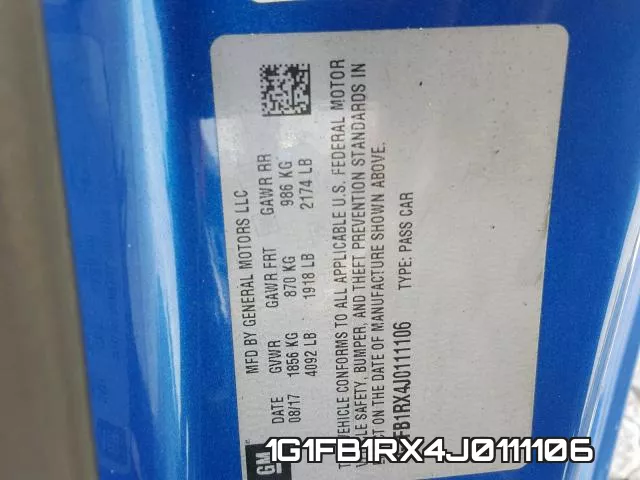 1G1FB1RX4J0111106 фото 2