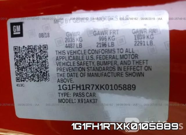1G1FH1R7XK0105889 фото 10
