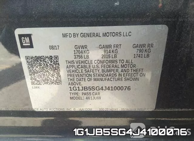 1G1JB5SG4J4100076 фото 10