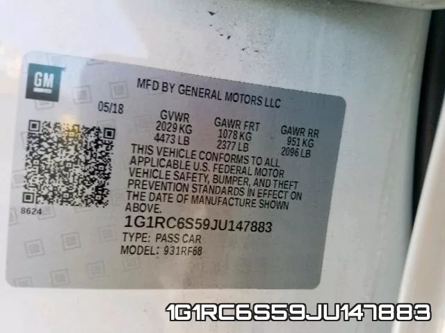 1G1RC6S59JU147883 фото 2