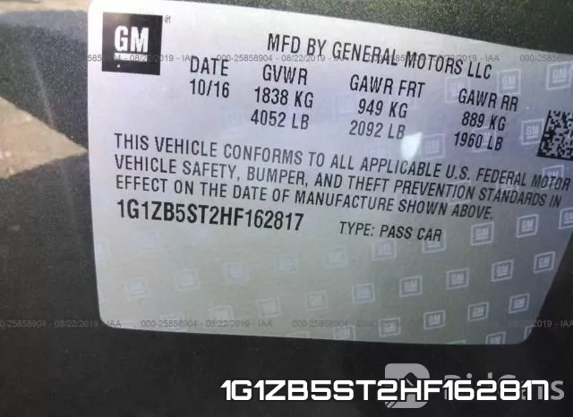 1G1ZB5ST2HF162817 фото 10
