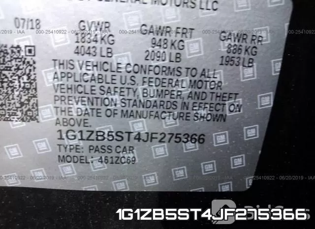 1G1ZB5ST4JF275366 фото 9