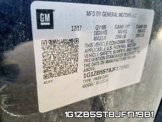 1G1ZB5ST8JF171981 фото 2