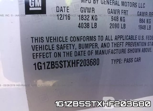 1G1ZB5STXHF203680 фото 10