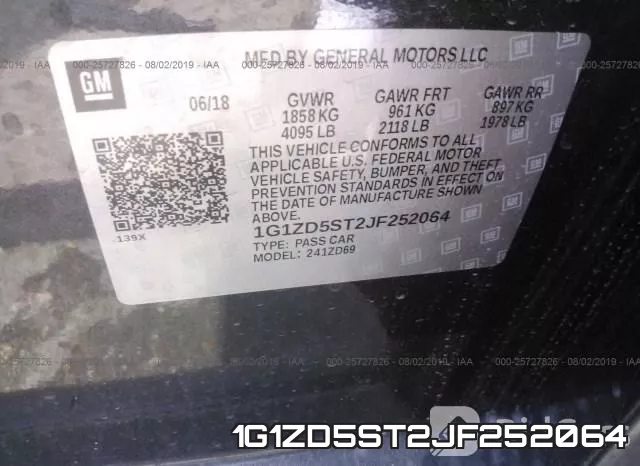 1G1ZD5ST2JF252064 фото 10