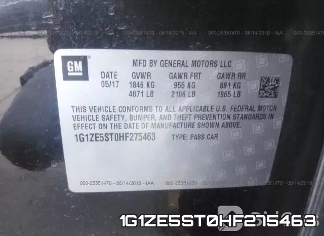 1G1ZE5ST0HF275463 фото 10