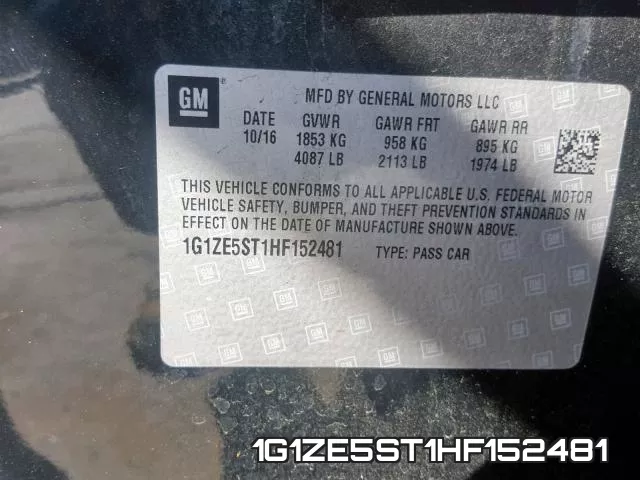 1G1ZE5ST1HF152481 фото 2