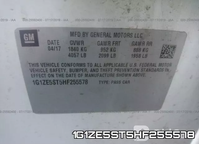 1G1ZE5ST5HF255578 фото 10