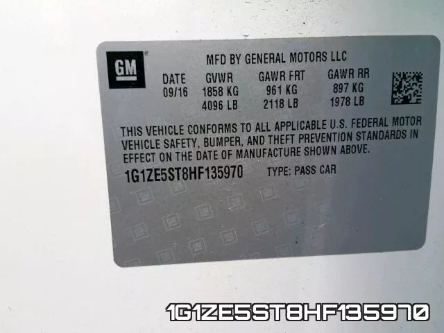 1G1ZE5ST8HF135970 фото 2