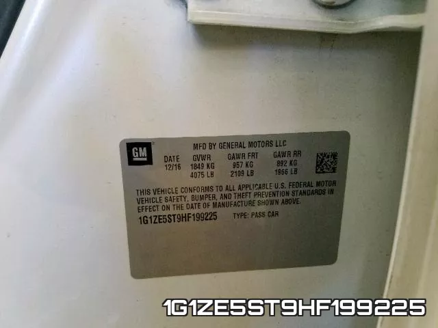 1G1ZE5ST9HF199225 фото 2