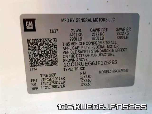 1GC1KUEG6JF175265 фото 2