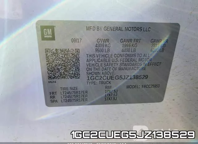 1GC2CUEG5JZ138529 фото 10