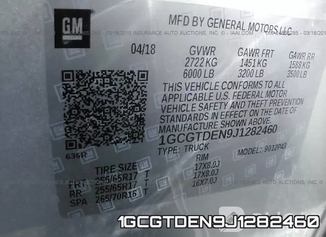 1GCGTDEN9J1282460 фото 10