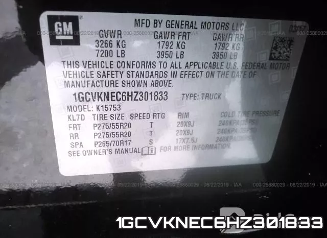 1GCVKNEC6HZ301833 фото 10