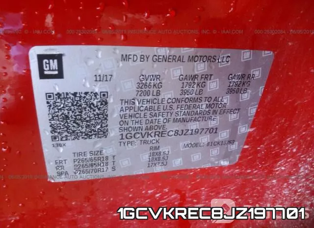 1GCVKREC8JZ197701 фото 10