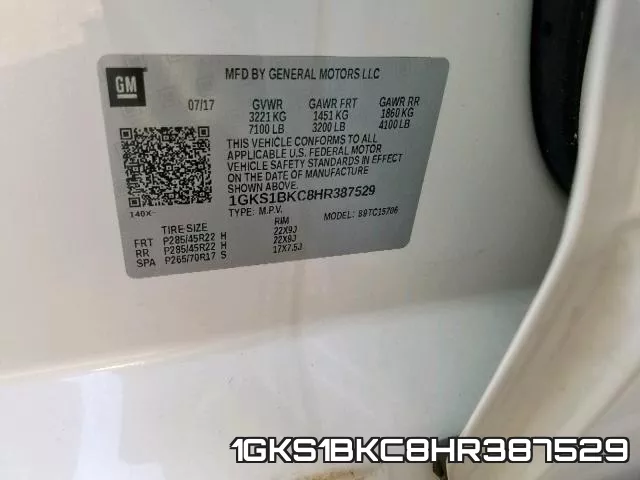 1GKS1BKC8HR387529 фото 2
