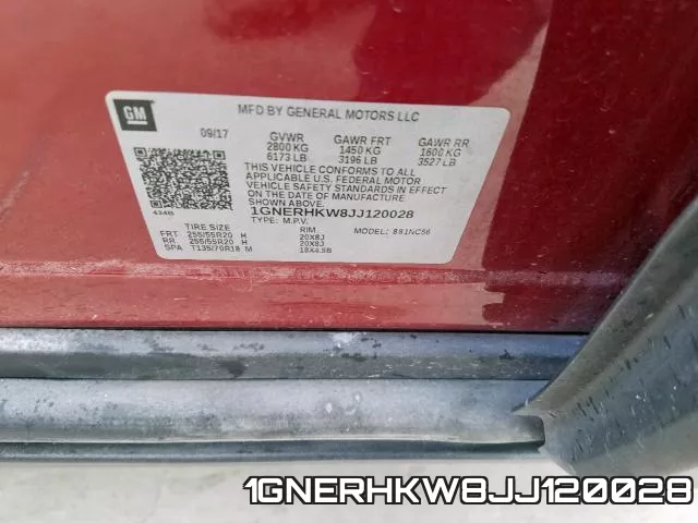 1GNERHKW8JJ120028 фото 2