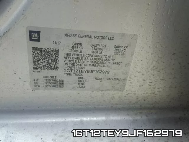 1GT12TEY9JF162979 фото 2