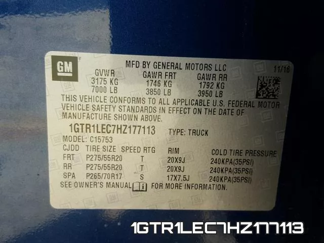 1GTR1LEC7HZ177113 фото 2