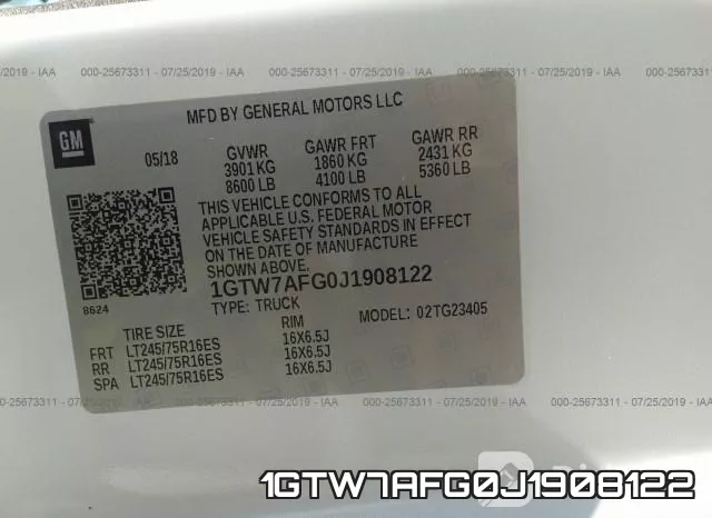 1GTW7AFG0J1908122 фото 10