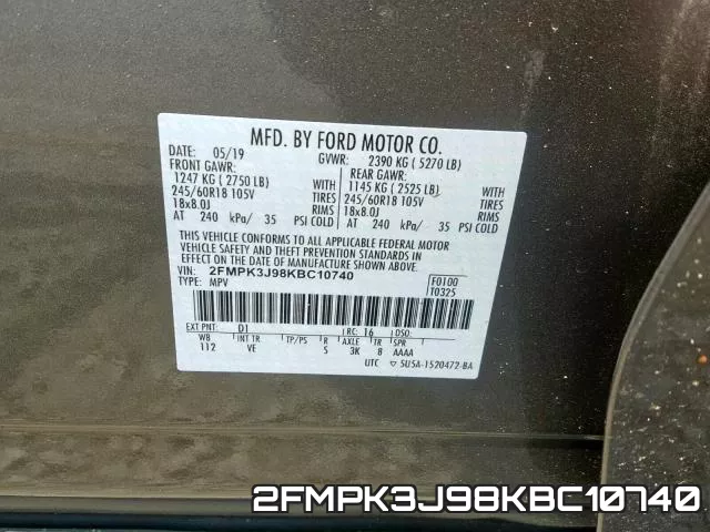2FMPK3J98KBC10740 фото 2