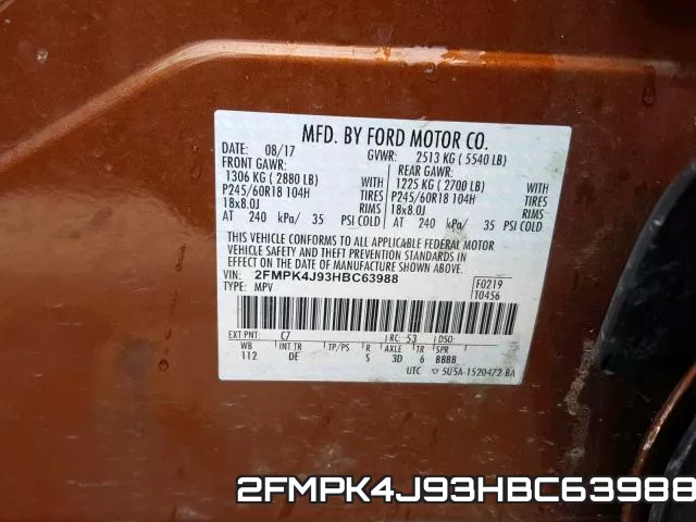 2FMPK4J93HBC63988 фото 2