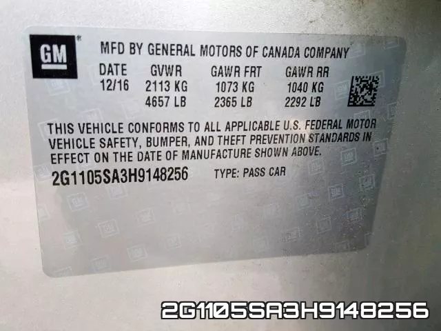 2G1105SA3H9148256 фото 2