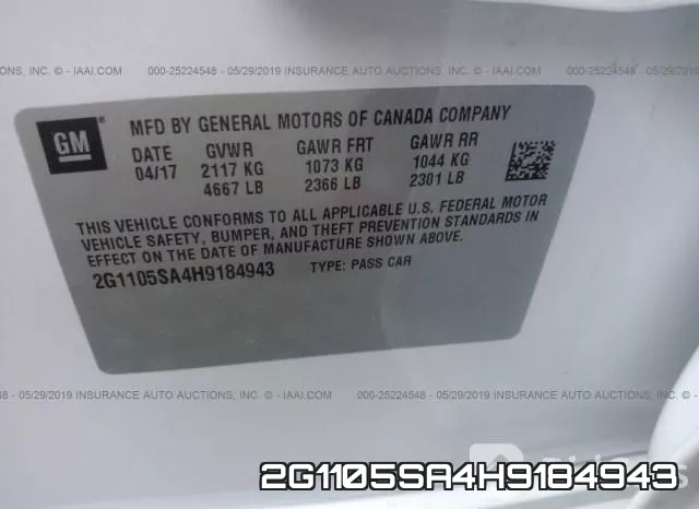 2G1105SA4H9184943 фото 10