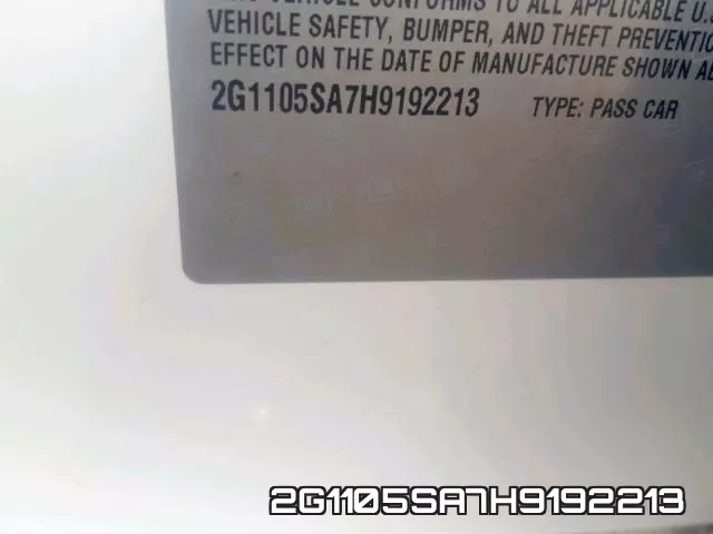 2G1105SA7H9192213 фото 2