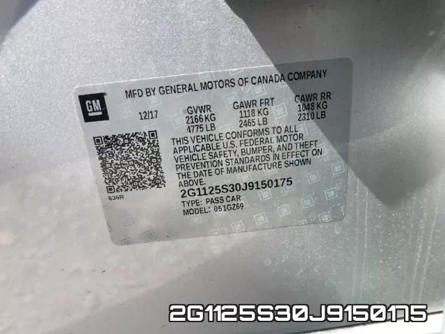 2G1125S30J9150175 фото 2