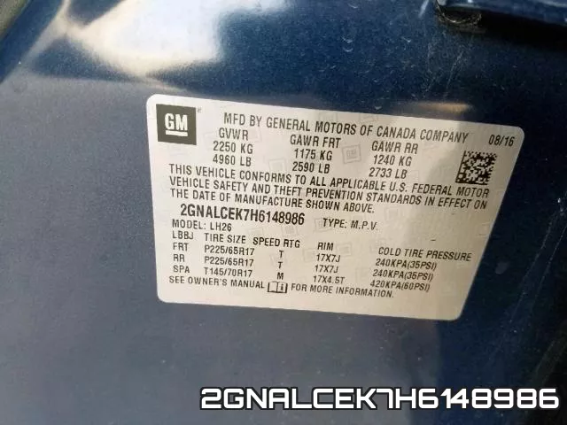 2GNALCEK7H6148986 фото 2