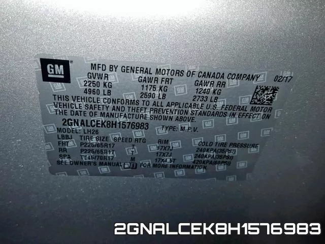 2GNALCEK8H1576983 фото 2