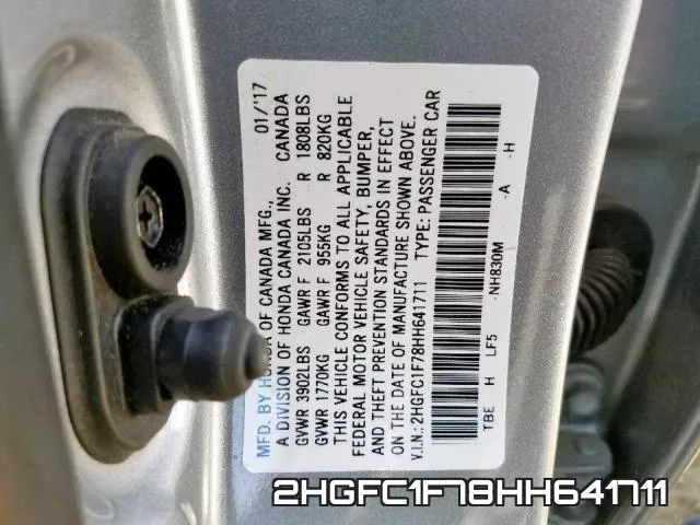 2HGFC1F78HH641711 фото 2
