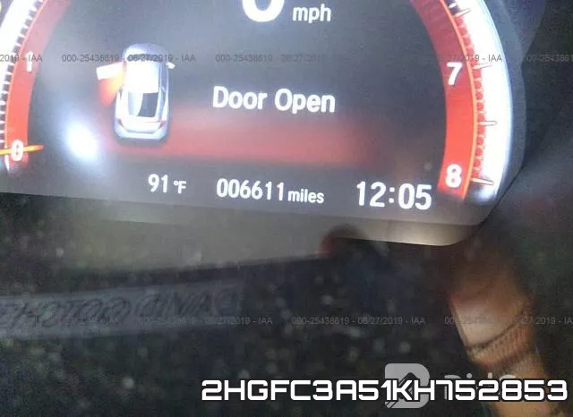 2HGFC3A51KH752853 фото 8