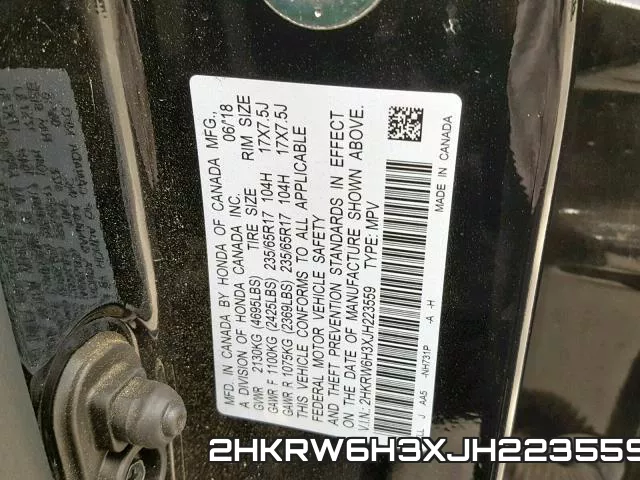 2HKRW6H3XJH223559 фото 2