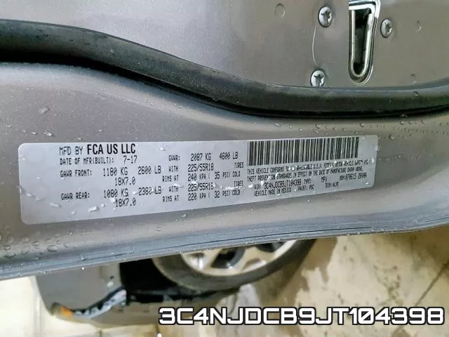 3C4NJDCB9JT104398 фото 2