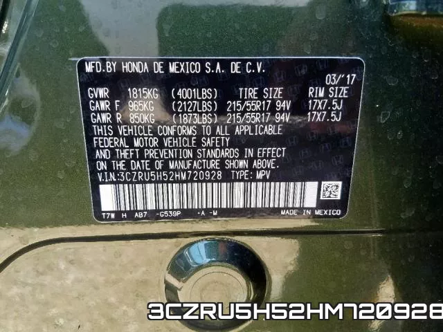 3CZRU5H52HM720928 фото 2