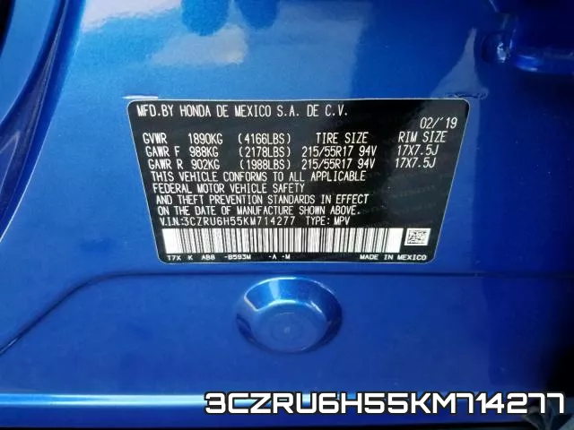 3CZRU6H55KM714277 фото 2