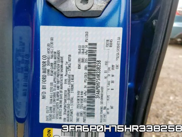 3FA6P0H75HR338258 фото 2