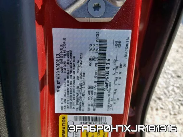3FA6P0H7XJR181316 фото 2